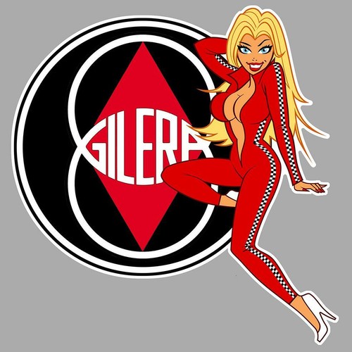 Gilera sticker left - pin, up