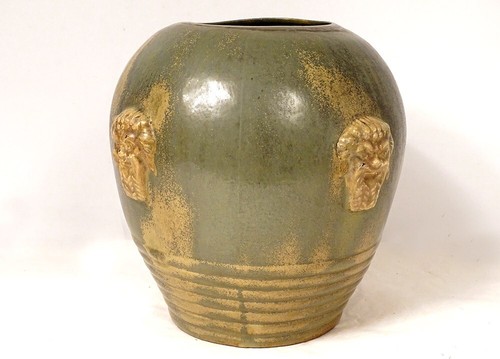 Grand vase grès polychrome