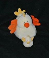 Peluche doudou canard & petit musical KIABI Bébé jaune orange 18 cm TTBE