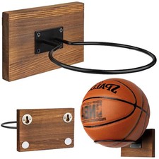 Support mural en bois pour ballons de basketball volley-ball football rugby