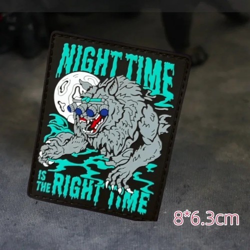 Patch pvc loup tactique nvg - pvc,