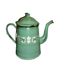 cafetière émaillée.