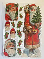 Feuille chromos Père Noël