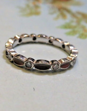 ancienne bague alliance americaine or blanc et petits brillants annees 60