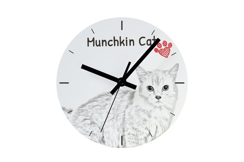 Chat munchkin horloge avec - chat,