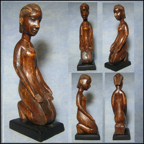 Statue funeraire baoule rci - statue,