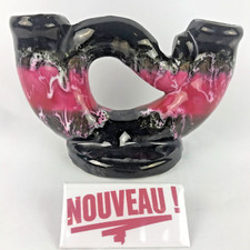 ➜Beau bougeoir en céramique à deux branches signé VALLAURIS ancien/vintage