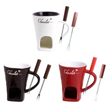 Tasse à fondue au chocolat avec fourchette 130 ml Tasse à chocolat fondante