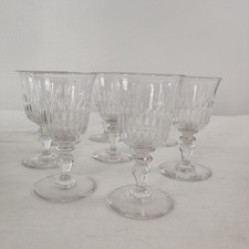 Verres À Porto En Cristal Taillé Forme Tulipe 19ème