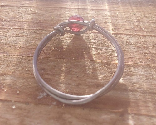 Fine bague artisanale - , titane