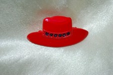 Enamel Red Hat Society Pin Brooch  Mother Queen Grandma Princess Mom Diva