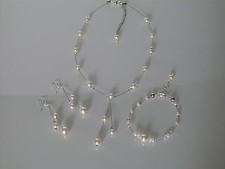 Parure Bijoux Ivoire/Cristal