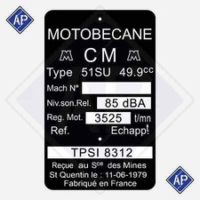 Plaque constructeur