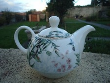 Théière CLAYRE & EEF  motif floral et oiseaux