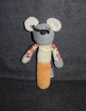 ?Doudou STERNTALER Souris Baton Activité Bruitage 19 Cm Orange Jaune Fleurs