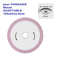 PARKSIDE Meule adaptable 04x22x3,3mm  affuteuse de chaîne PSG 85 C2  r325, 3/8
