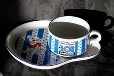 101 Dalmatiens Disney Set petit-déjeuner tasse jumbo + assiette vintage