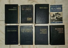 Lot de 8 "guides bleus" anciens de tourisme Maroc 1925 Egypte Paris Normandie...