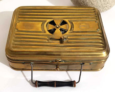 ANCIENNE CHAUFFERETTE en laiton marque GIRODON VILLEURBANNE vintage