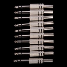 10 Pack 1/4" Male Stereo Audio