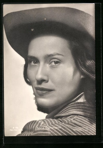 Carte postale actrice anna - carte,
