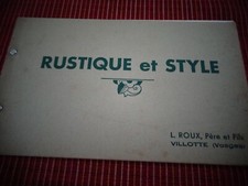  CATALOGUE MEUBLE RUSTIQUE MAISON L . ROUX A VILLOTTE VOSGES 88  (ref 42