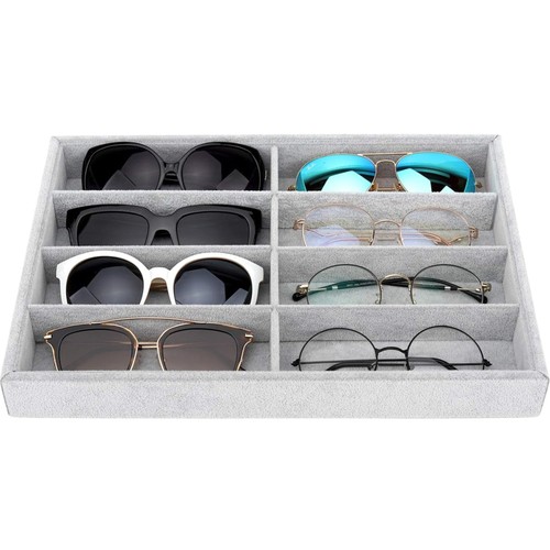 Boîte rangement lunettes gris - rangement,