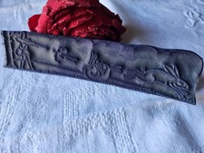 Tampon ancien sans support frise broderie collection chasse fusil  n°26