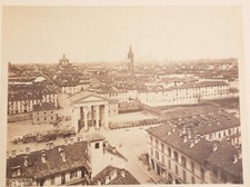 PHOTO 20X25CM -1870 ITALIE MILAN Vue général-Papier albuminé collé sur carton