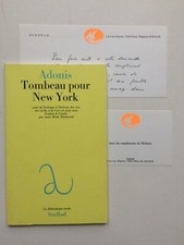 ADONIS " Tombeau pour New York