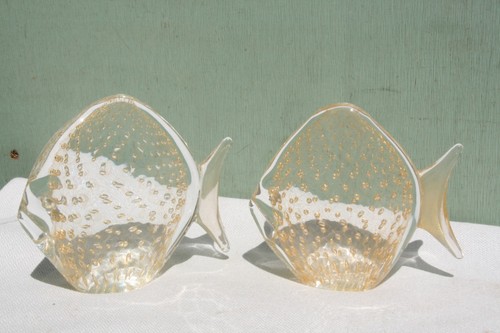 Lot poissons verre de - 2,