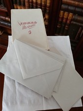 Lot vintage feuilles et enveloppes vierges avec étui ancien années 1950 rétro