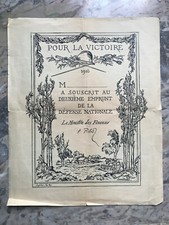 Pour la victoire 1916 Deuxième emprunt A Ribot Imprimeur : BERGER-LEVEAULT IMP.