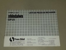 éclaté pieces de pompe a eau