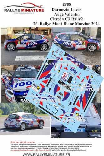 Decals ref 2785 citroen - 1/43,