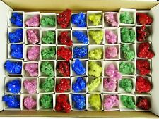 En Gros Boîte Avec Alunite - Alun - 54 Pièces - Chalcanthite - 5 Couleurs - Plat