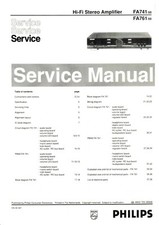 Service Manuel D'Instructions pour Philips Fa 741, Fa 761