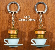Cafés Grand-Mère, porte-clefs tasse + filtre en plastique