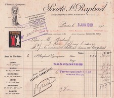 75 PARIS fabricant RAPHAEL 1919 quinquina