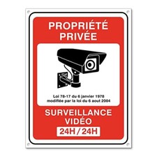 TK THERMALKING Vidéo surveillance panneau - Panneaux de sécurité Plaque Alarme p