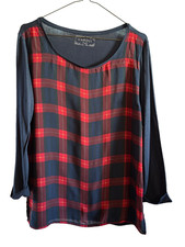 CAROLL blouse marine / rouge  taille 40