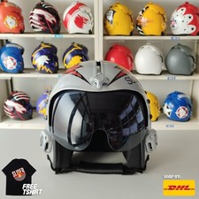TOP GUN SLIDER HGU-33 FLIGHT HELMET MOVIE PROP PILOT AVIATOR USN NAVY + T-SHIRT