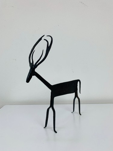 Sculpture antilope fer forgé