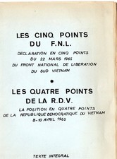 Les Cinq Points du F.N.L., les Quatre Points de la R.D.V., 1965
