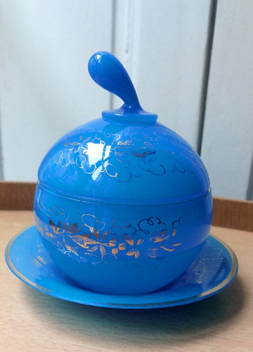Ancienne boite opaline en - boite,