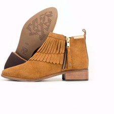 Bottine En Suédine Beige À