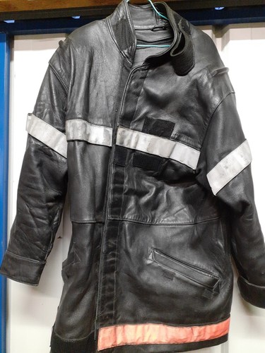 Veste cuir pompier feu 104c - cuir,