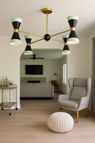 Plafonnier laiton 4 - plafonnier,