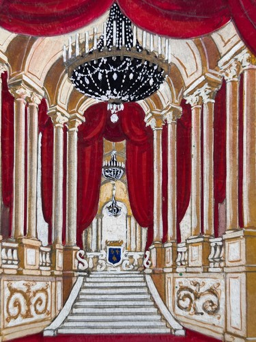 Dessin ancien décor - , de