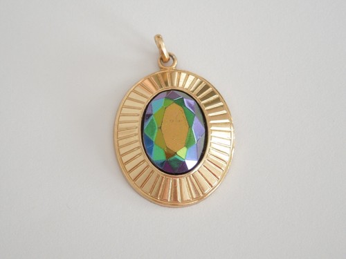Pendentif alu ton - alu, verre